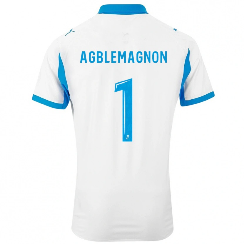 Danxen Kinder Jordan Agblemagnon #1 Weiß Himmelblau Heimtrikot Trikot 2025/26 T-Shirt