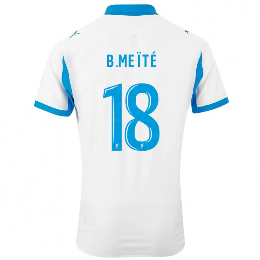 Danxen Kinder Bamo Meïté #18 Weiß Himmelblau Heimtrikot Trikot 2025/26 T-Shirt