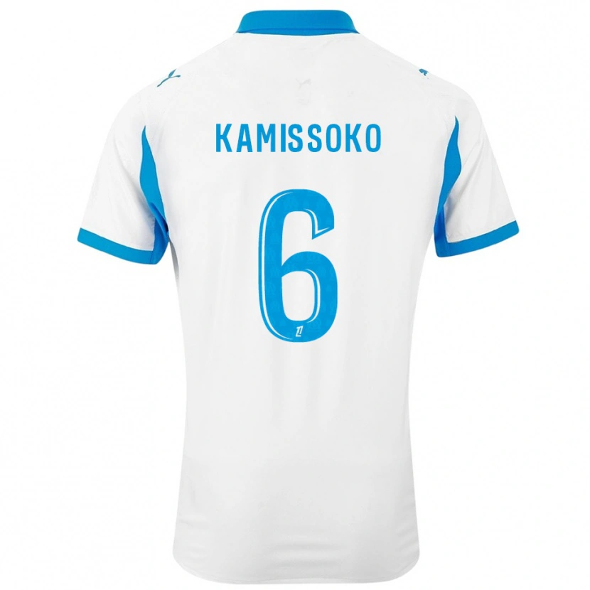 Danxen Kinder Nouhoum Kamissoko #6 Weiß Himmelblau Heimtrikot Trikot 2025/26 T-Shirt