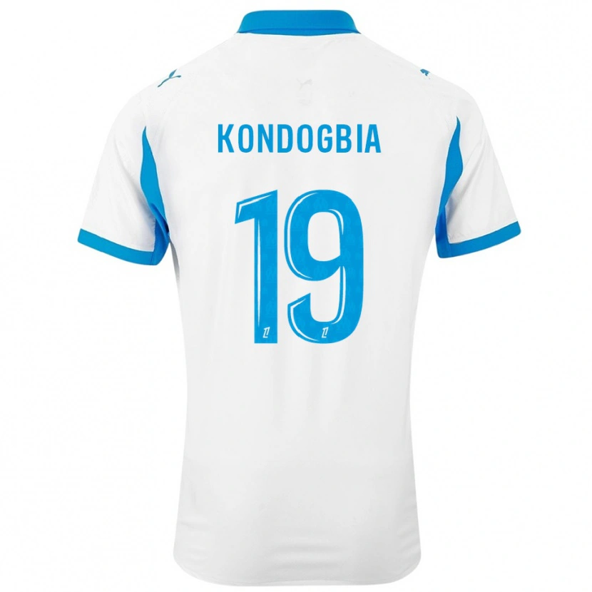 Danxen Kinder Geoffrey Kondogbia #19 Weiß Himmelblau Heimtrikot Trikot 2025/26 T-Shirt