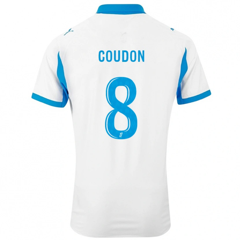 Danxen Kinder Marine Coudon #8 Weiß Himmelblau Heimtrikot Trikot 2025/26 T-Shirt