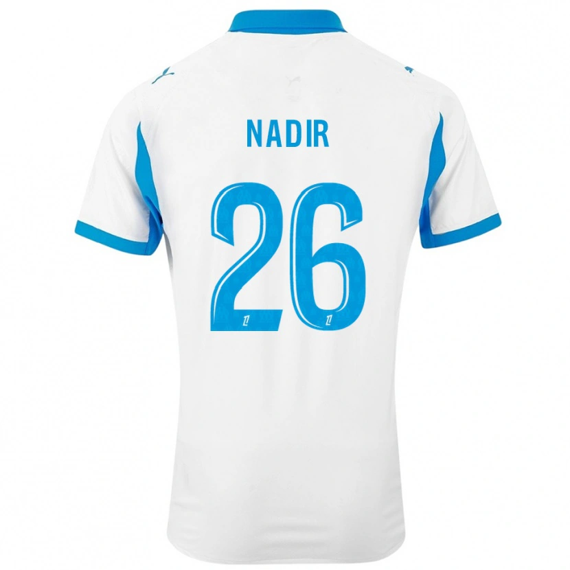 Danxen Kinder Bilal Nadir #26 Weiß Himmelblau Heimtrikot Trikot 2025/26 T-Shirt