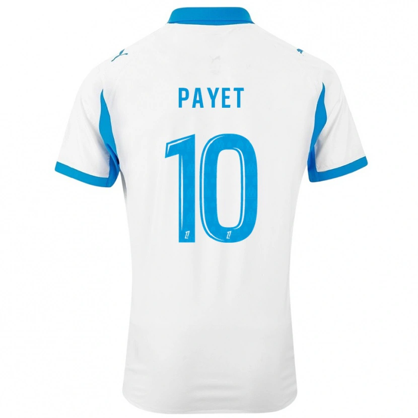 Danxen Kinder Dimitri Payet #10 Weiß Himmelblau Heimtrikot Trikot 2025/26 T-Shirt