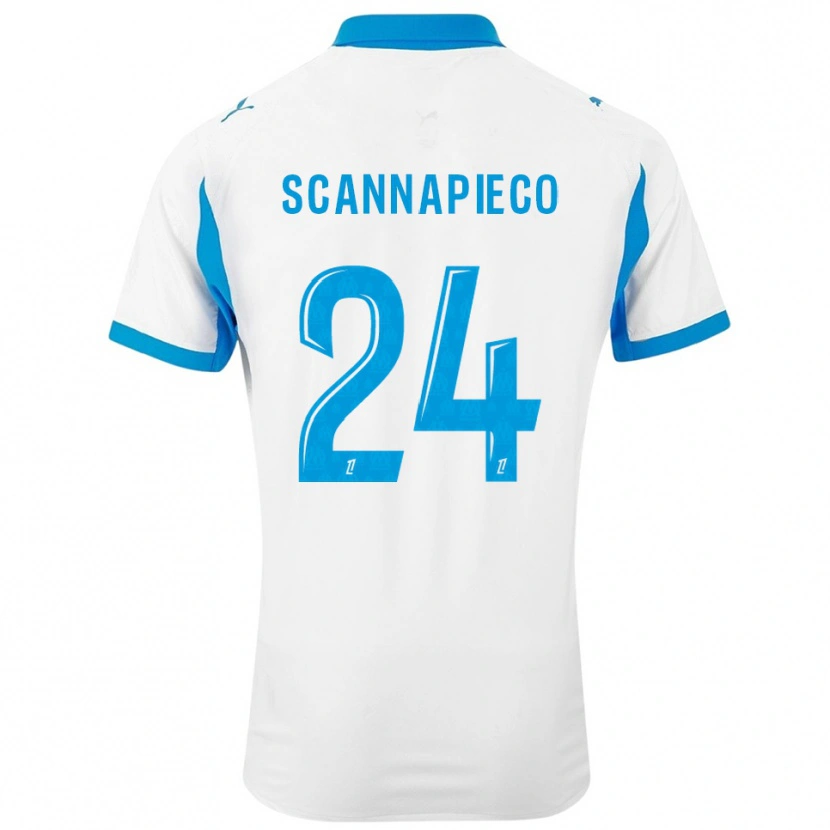 Danxen Kinder Dona Scannapieco #24 Weiß Himmelblau Heimtrikot Trikot 2025/26 T-Shirt