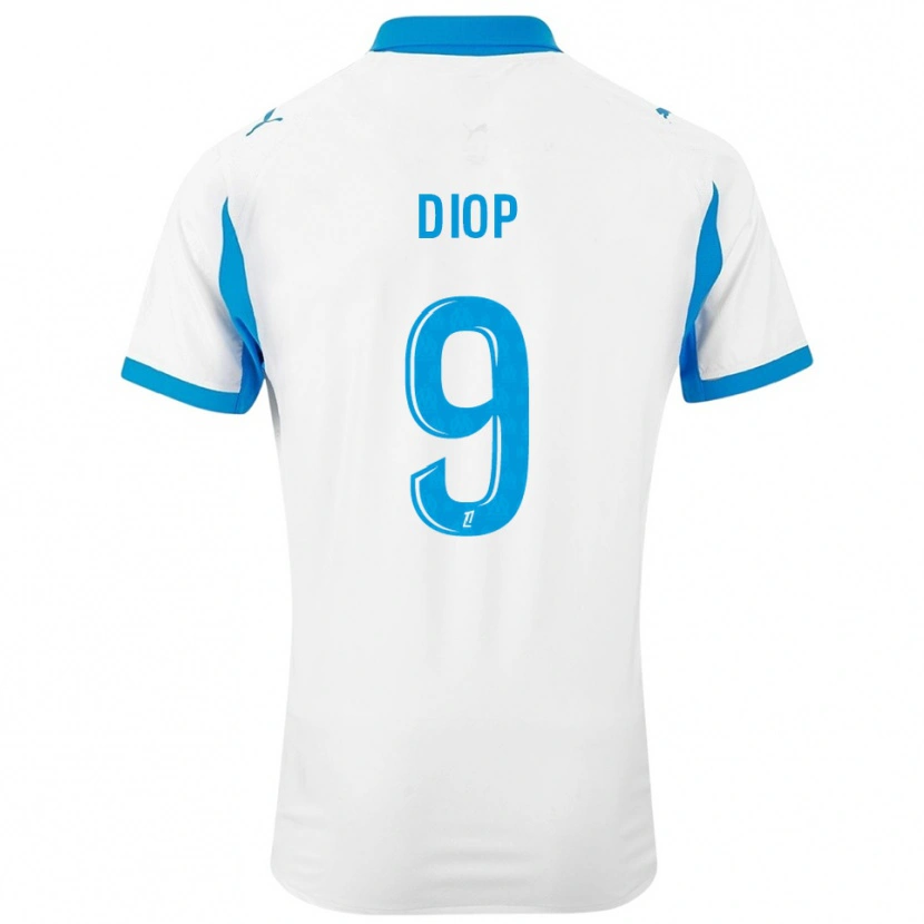 Danxen Kinder Mama Diop #9 Weiß Himmelblau Heimtrikot Trikot 2025/26 T-Shirt