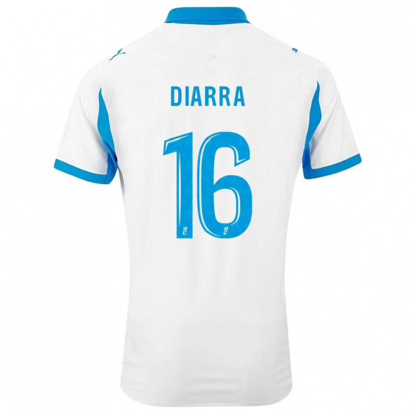 Danxen Kinder Cheick Diarra #16 Weiß Himmelblau Heimtrikot Trikot 2025/26 T-Shirt