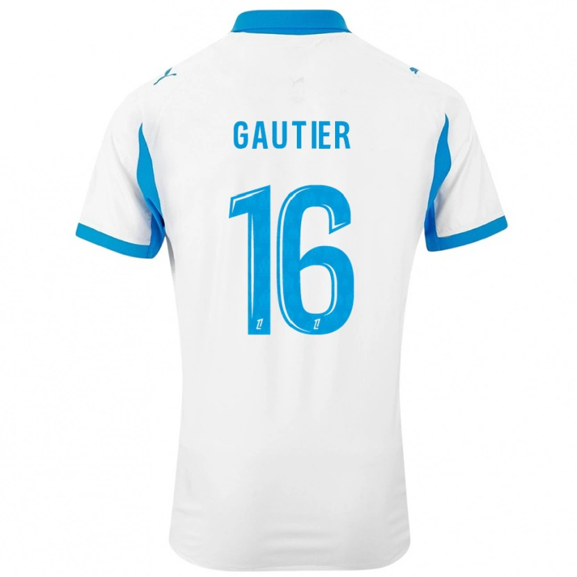 Danxen Kinder Elisa Gautier #16 Weiß Himmelblau Heimtrikot Trikot 2025/26 T-Shirt