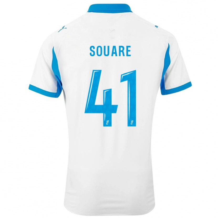 Danxen Kinder Cheick Souare #41 Weiß Himmelblau Heimtrikot Trikot 2025/26 T-Shirt