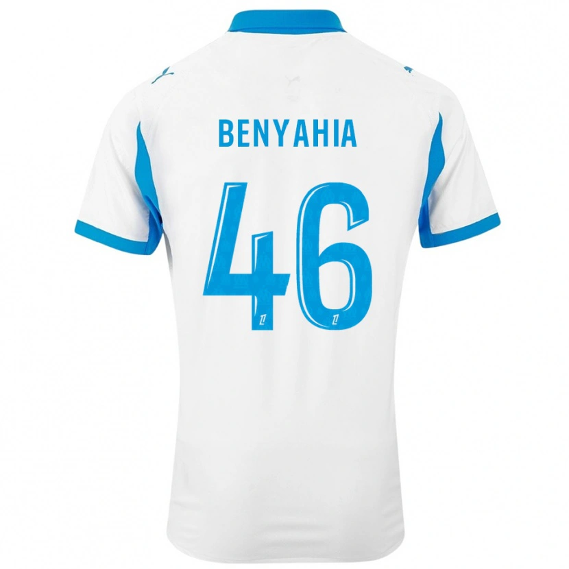 Danxen Kinder Aylan Benyahia-Tani #46 Weiß Himmelblau Heimtrikot Trikot 2025/26 T-Shirt