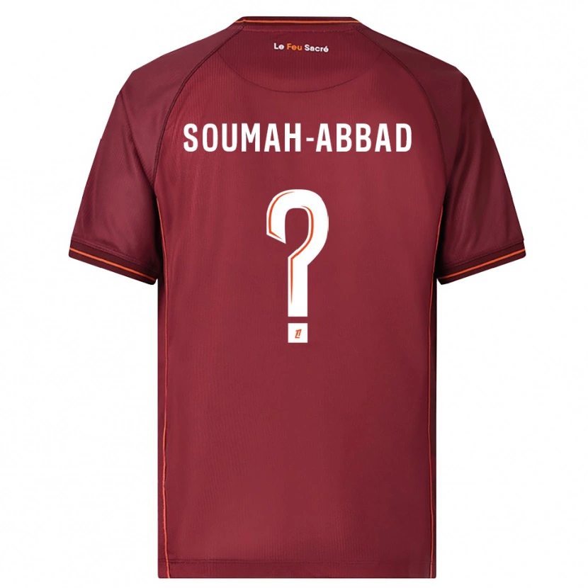 Danxen Kinder Édouard Soumah-Abbad #0 Burgunderrot Weiß Heimtrikot Trikot 2025/26 T-Shirt