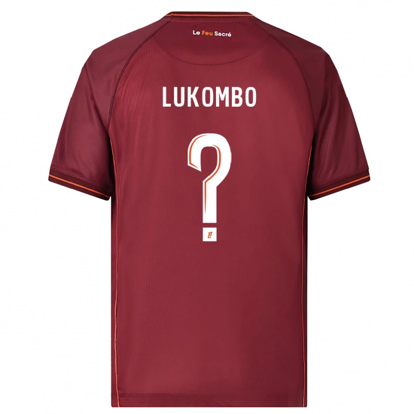 Danxen Kinder Joseph Lukombo #0 Burgunderrot Weiß Heimtrikot Trikot 2025/26 T-Shirt