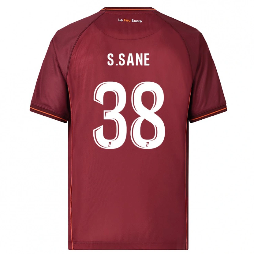 Danxen Kinder Sadibou Sané #38 Burgunderrot Weiß Heimtrikot Trikot 2025/26 T-Shirt