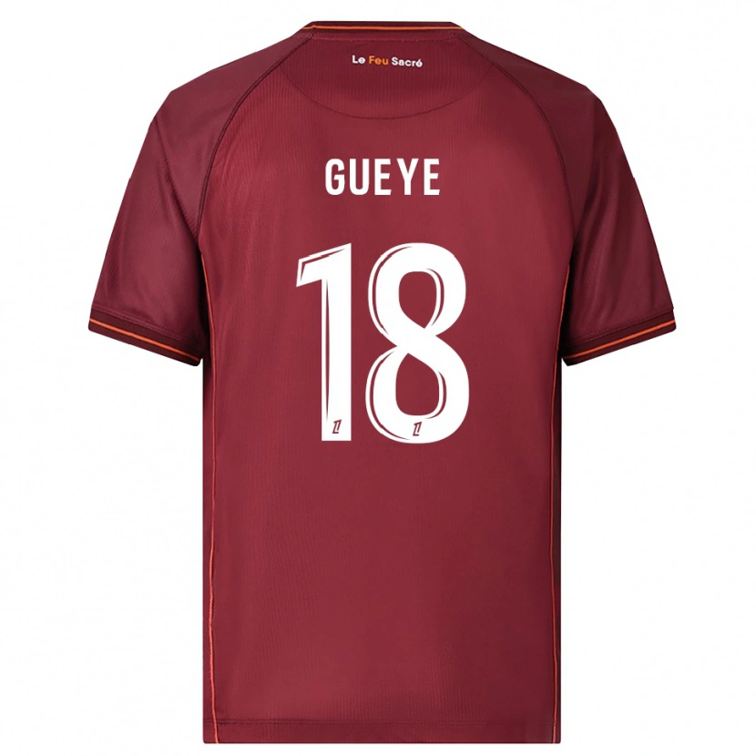 Danxen Kinder Idrissa Gueye #18 Burgunderrot Weiß Heimtrikot Trikot 2025/26 T-Shirt