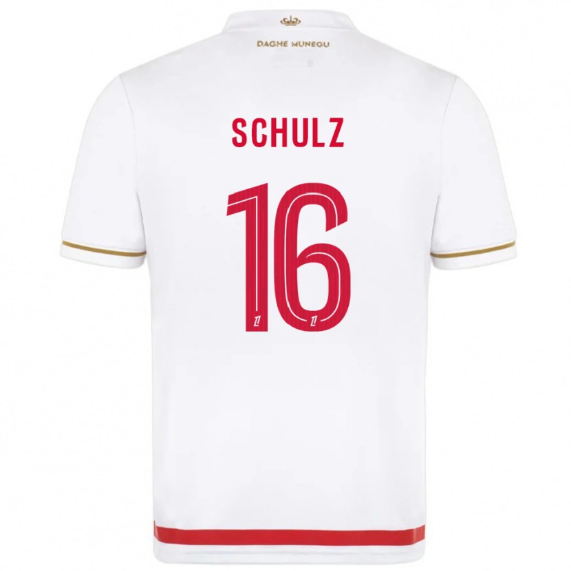 Danxen Kinder Ethan Schulz #16 Rot Weiß Heimtrikot Trikot 2025/26 T-Shirt