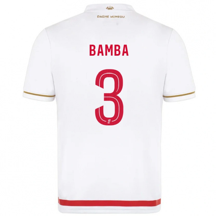 Danxen Kinder Ismaïl Bamba #3 Rot Weiß Heimtrikot Trikot 2025/26 T-Shirt