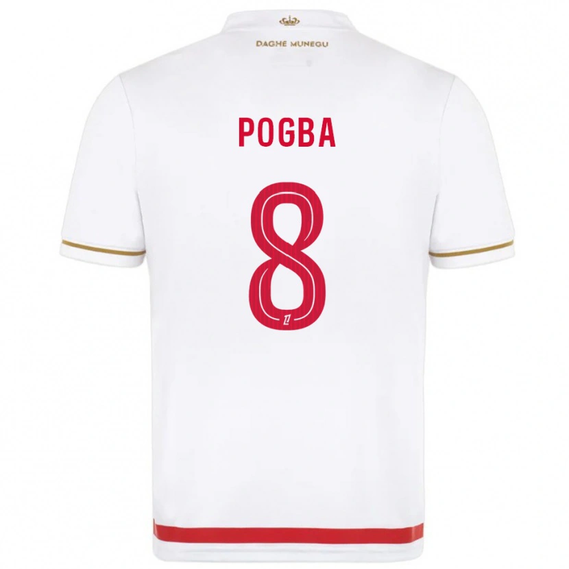 Danxen Kinder Paul Pogba #8 Rot Weiß Heimtrikot Trikot 2025/26 T-Shirt