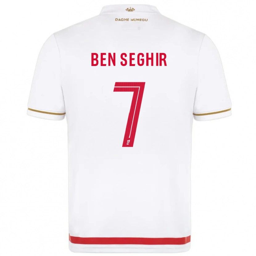 Danxen Kinder Eliesse Ben Seghir #7 Rot Weiß Heimtrikot Trikot 2025/26 T-Shirt