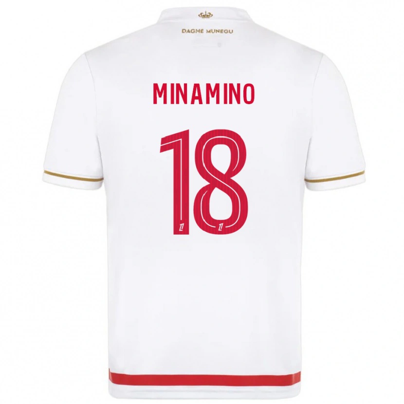 Danxen Kinder Takumi Minamino #18 Rot Weiß Heimtrikot Trikot 2025/26 T-Shirt