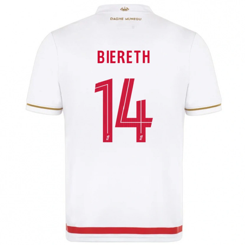 Danxen Kinder Mika Biereth #14 Rot Weiß Heimtrikot Trikot 2025/26 T-Shirt