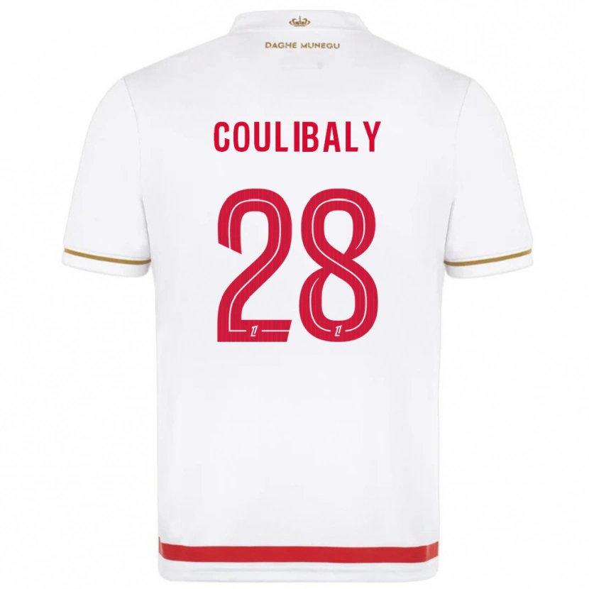 Danxen Kinder Mamadou Coulibaly #28 Rot Weiß Heimtrikot Trikot 2025/26 T-Shirt