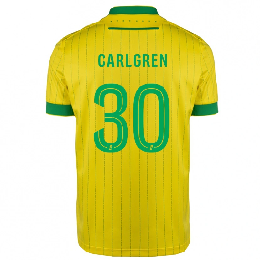 Danxen Kinder Patrik Carlgren #30 Gelb Grün Heimtrikot Trikot 2025/26 T-Shirt