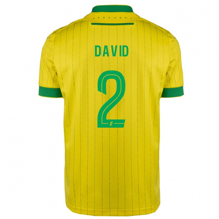 Danxen Kinder Timothé David #2 Gelb Grün Heimtrikot Trikot 2025/26 T-Shirt