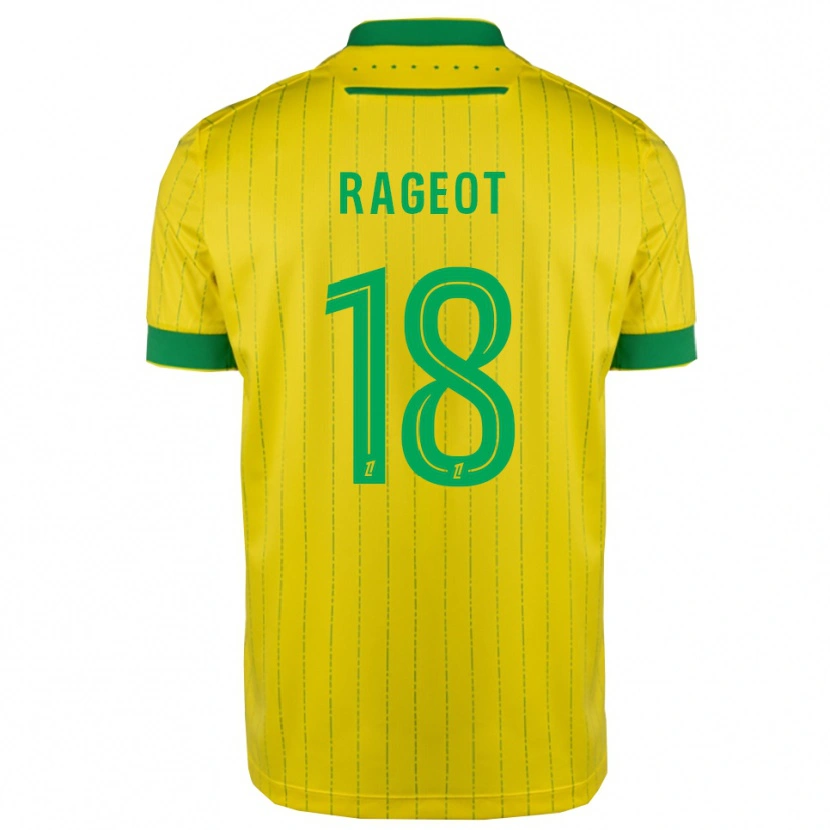 Danxen Kinder Lalie Rageot #18 Gelb Grün Heimtrikot Trikot 2025/26 T-Shirt