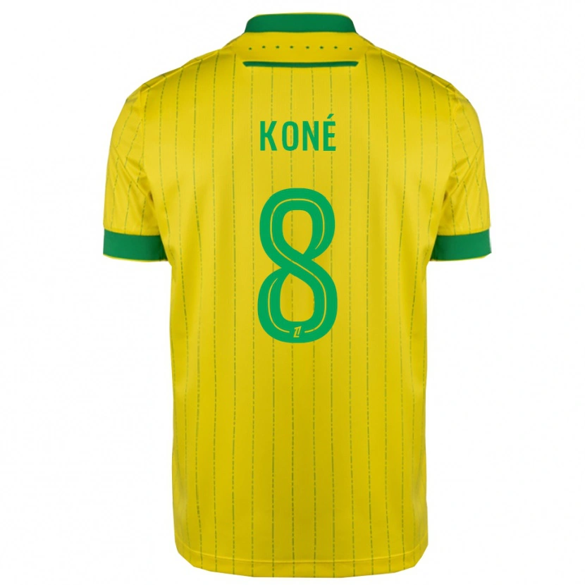 Danxen Kinder Kassoum Koné #8 Gelb Grün Heimtrikot Trikot 2025/26 T-Shirt