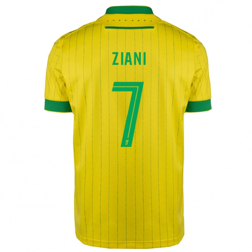 Danxen Kinder Sacha Ziani #7 Gelb Grün Heimtrikot Trikot 2025/26 T-Shirt