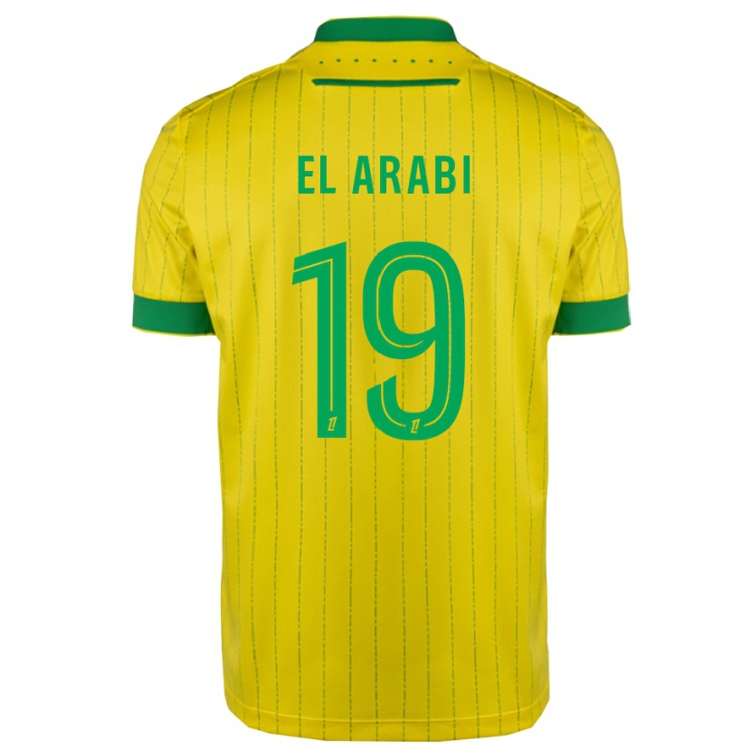 Danxen Kinder Youssef El Arabi #19 Gelb Grün Heimtrikot Trikot 2025/26 T-Shirt