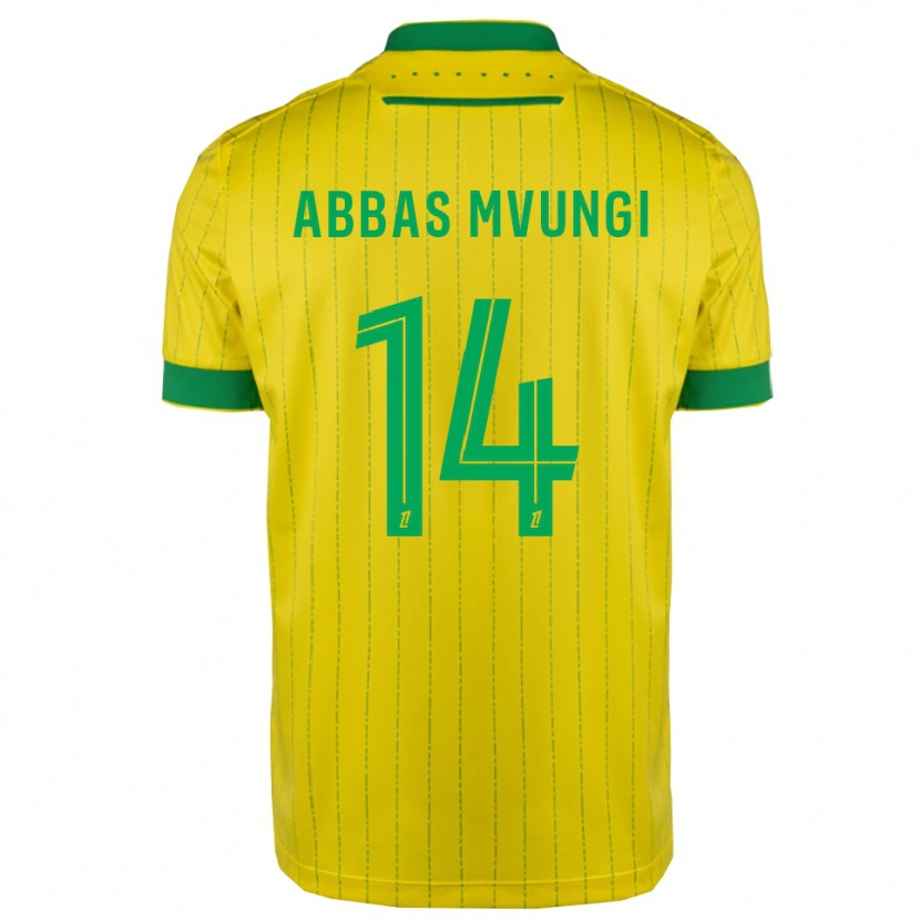Danxen Kinder Omar Abbas Mvungi #14 Gelb Grün Heimtrikot Trikot 2025/26 T-Shirt