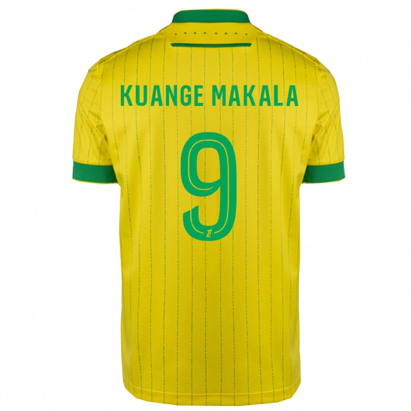 Danxen Kinder Jordi Kuange Makala #9 Gelb Grün Heimtrikot Trikot 2025/26 T-Shirt