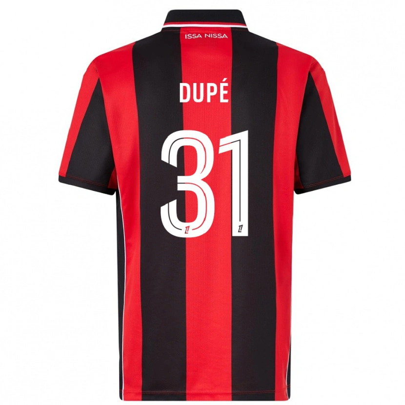 Danxen Kinder Maxime Dupé #31 Rot Schwarz Heimtrikot Trikot 2025/26 T-Shirt