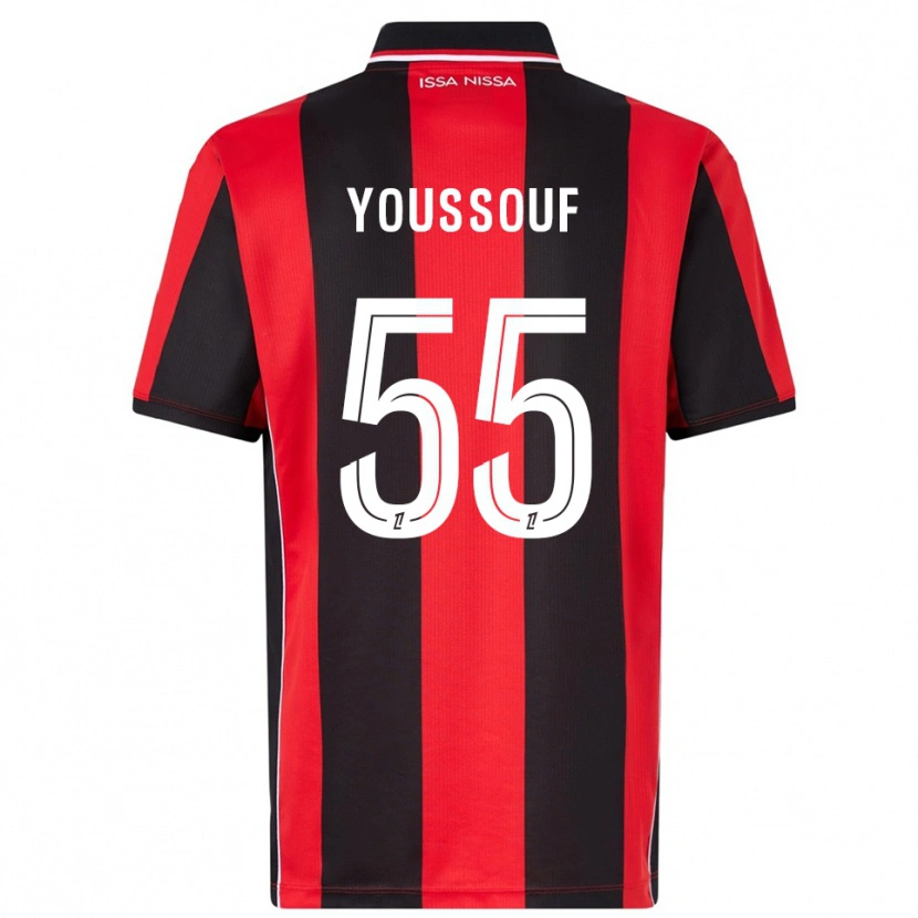 Danxen Kinder Youssouf Ndayishimiye #55 Rot Schwarz Heimtrikot Trikot 2025/26 T-Shirt