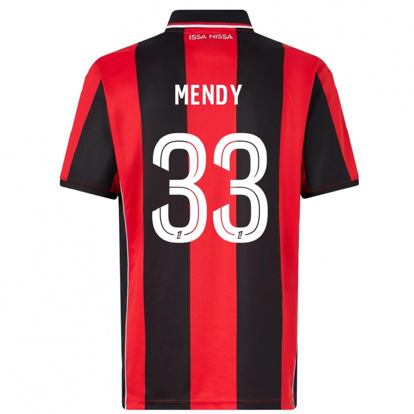 Danxen Kinder Antoine Mendy #33 Rot Schwarz Heimtrikot Trikot 2025/26 T-Shirt