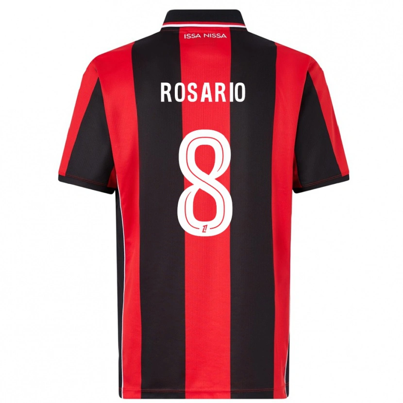 Danxen Kinder Pablo Rosario #8 Rot Schwarz Heimtrikot Trikot 2025/26 T-Shirt
