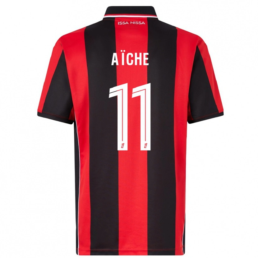 Danxen Kinder Yassine Aïche #11 Rot Schwarz Heimtrikot Trikot 2025/26 T-Shirt