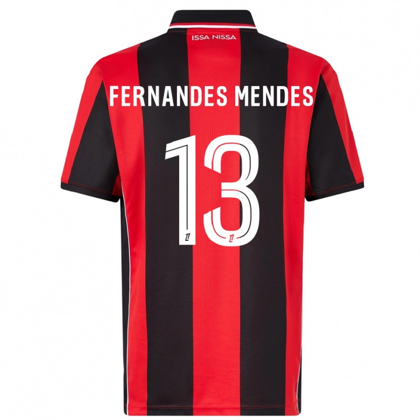 Danxen Kinder Mathis Fernandes Mendes #13 Rot Schwarz Heimtrikot Trikot 2025/26 T-Shirt