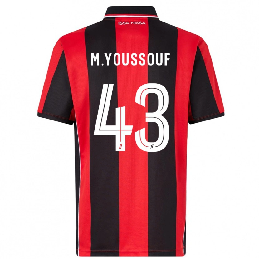 Danxen Kinder Mousslim Youssouf #43 Rot Schwarz Heimtrikot Trikot 2025/26 T-Shirt