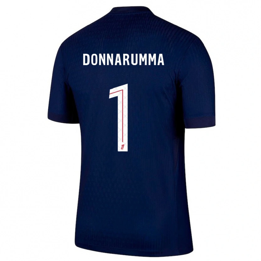 Danxen Kinder Gianluigi Donnarumma #1 Marine Rot Heimtrikot Trikot 2025/26 T-Shirt