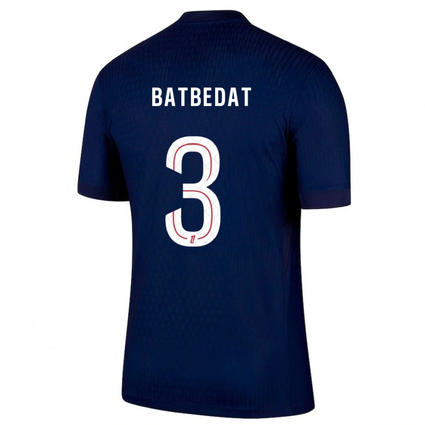 Danxen Kinder Lucas Batbedat #3 Marine Rot Heimtrikot Trikot 2025/26 T-Shirt