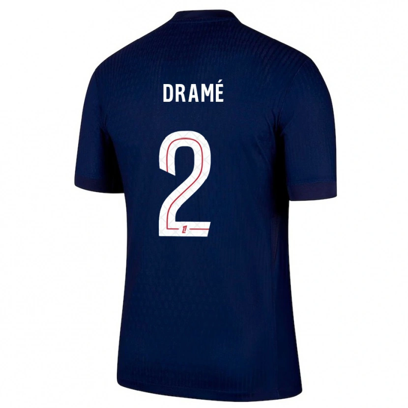 Danxen Kinder Abdou Fanné-Dramé #2 Marine Rot Heimtrikot Trikot 2025/26 T-Shirt