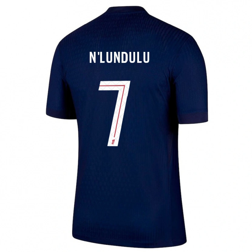 Danxen Kinder Gaël N'lundulu #7 Marine Rot Heimtrikot Trikot 2025/26 T-Shirt