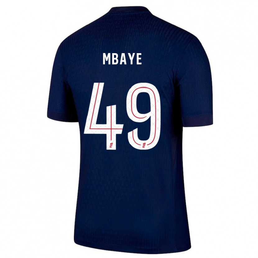 Danxen Kinder Ibrahim Mbaye #49 Marine Rot Heimtrikot Trikot 2025/26 T-Shirt