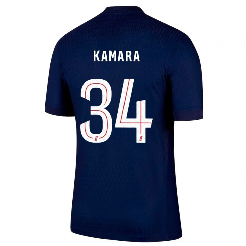 Danxen Kinder Noham Kamara #34 Marine Rot Heimtrikot Trikot 2025/26 T-Shirt