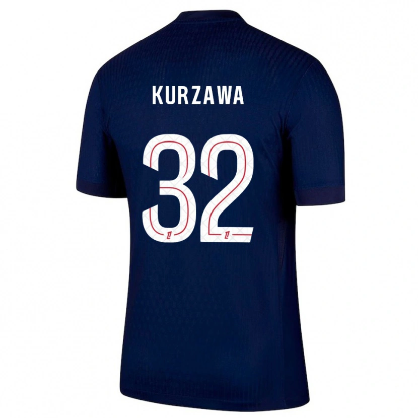 Danxen Kinder Layvin Kurzawa #32 Marine Rot Heimtrikot Trikot 2025/26 T-Shirt