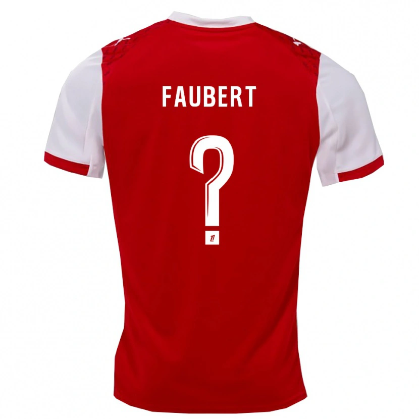 Danxen Kinder Noam Faubert #0 Rot Weiß Heimtrikot Trikot 2025/26 T-Shirt