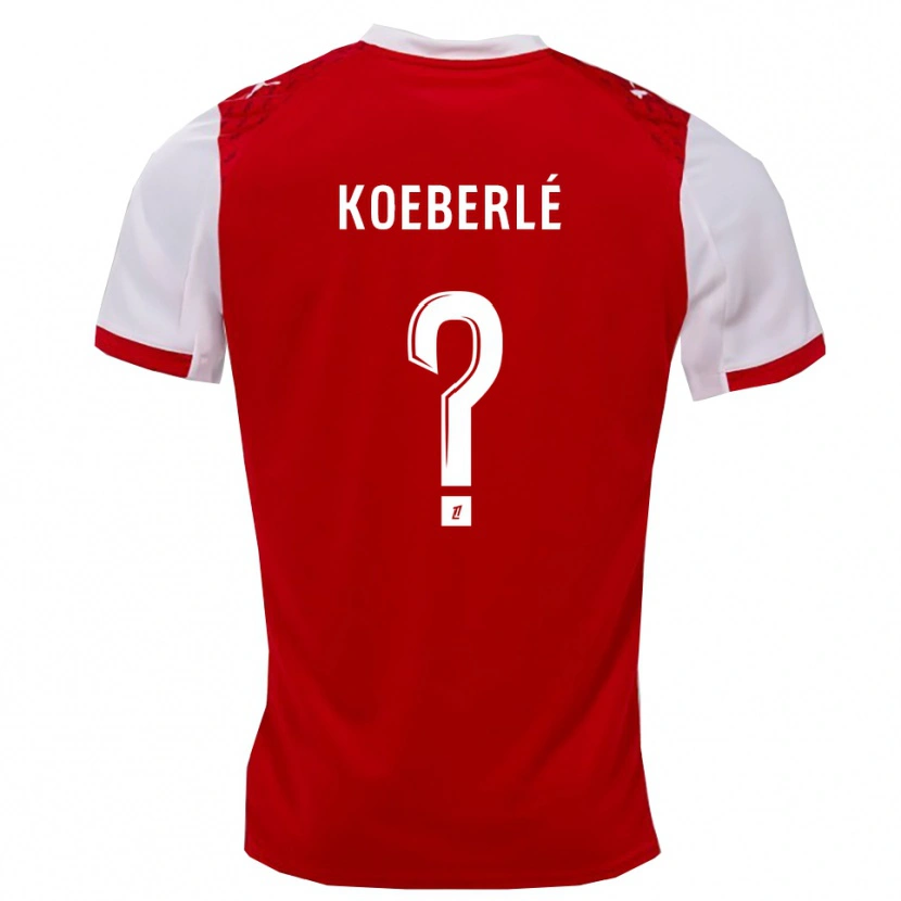 Danxen Kinder Samuel Koeberlé #0 Rot Weiß Heimtrikot Trikot 2025/26 T-Shirt