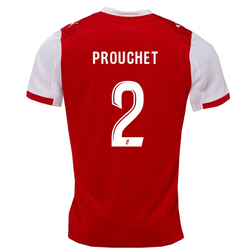 Danxen Kinder Killian Prouchet #2 Rot Weiß Heimtrikot Trikot 2025/26 T-Shirt