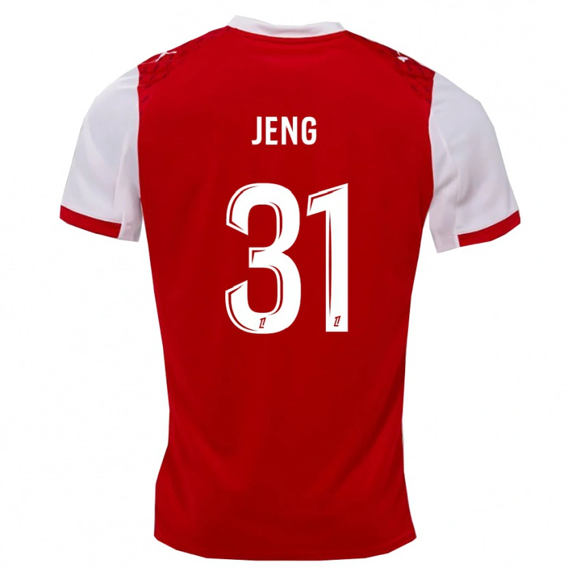 Danxen Kinder Malcolm Jeng #31 Rot Weiß Heimtrikot Trikot 2025/26 T-Shirt